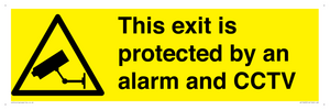 This exit is protected by an alarm and CCTV
